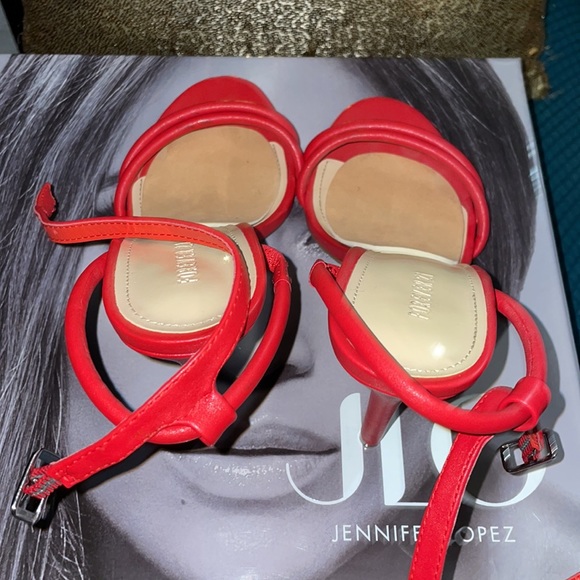 Forever 21 Red Strappy Sandals - Picture 2 of 3